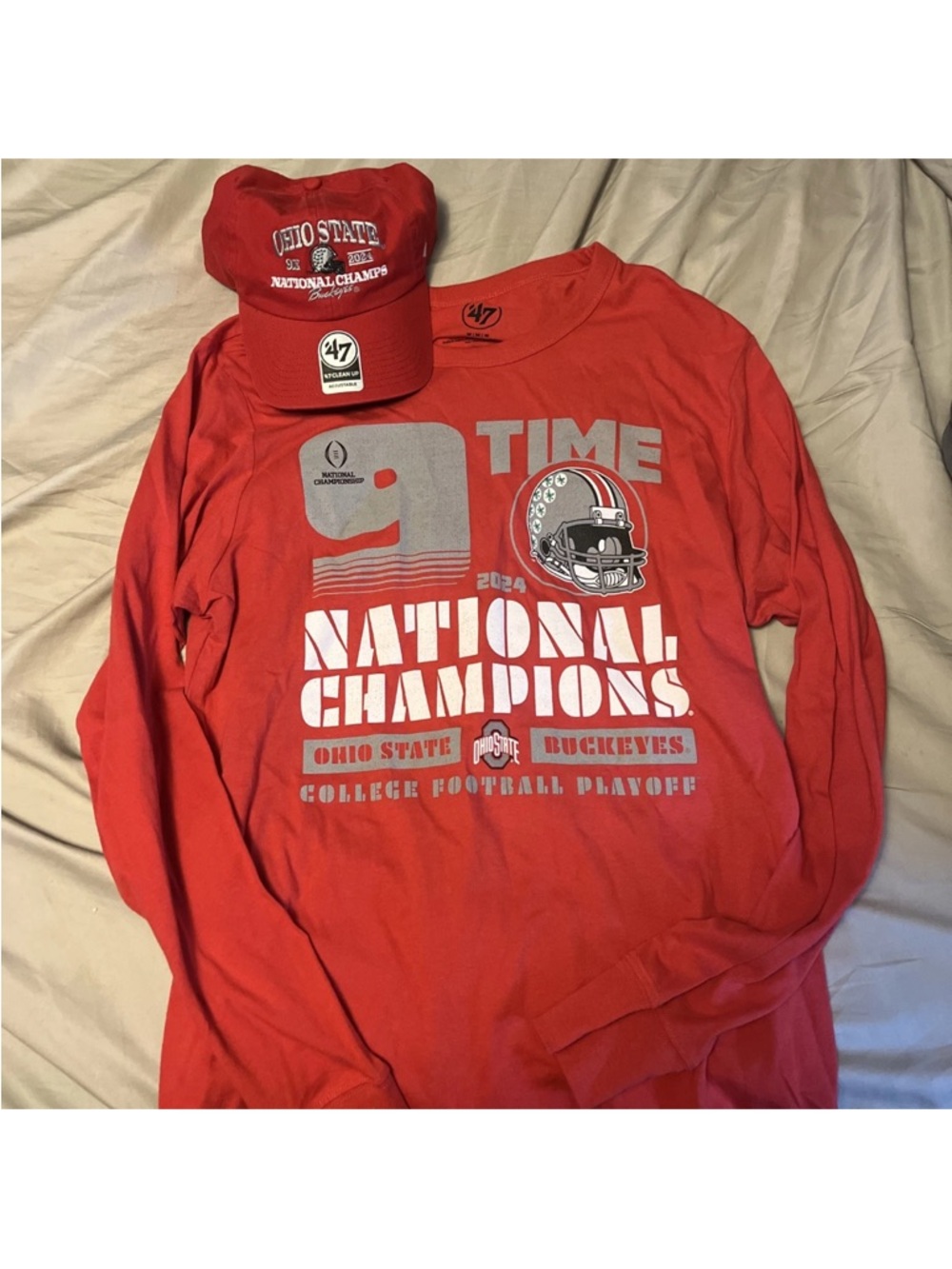Ohio state 47 long sleeve shirt and hat NWT $84